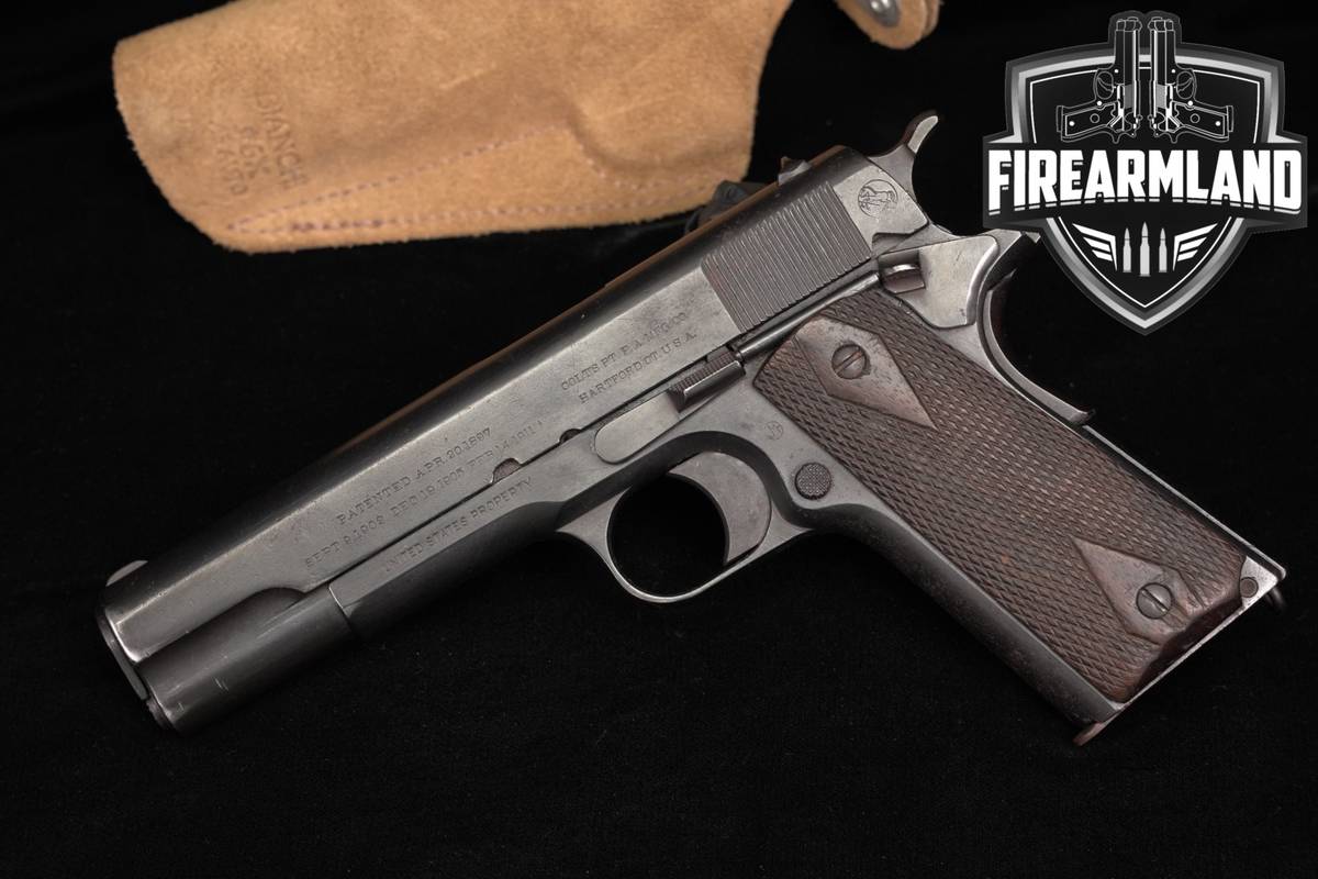 WWI 1918 Colt M1911 U.S Army 45 ACP M-1911 5" Blued +HOLSTER