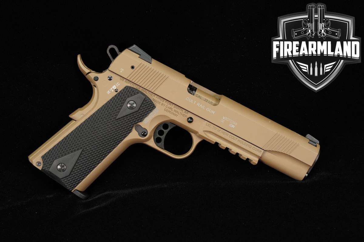 Walther Colt 1911 22 LR Rail Gun 22LR 5" FDE