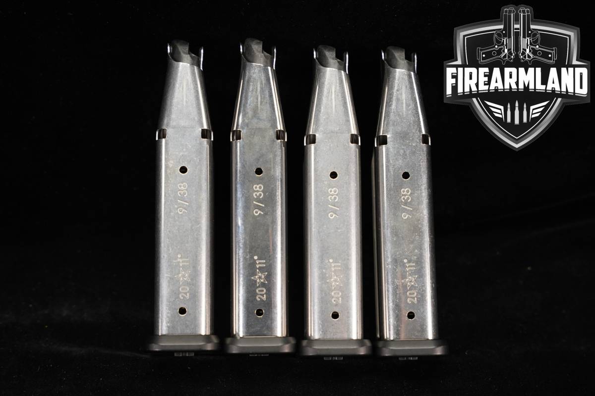 FOUR (4) Staccato (STI) 2011 G3 17-Round Magazines 9mm Luger Mags