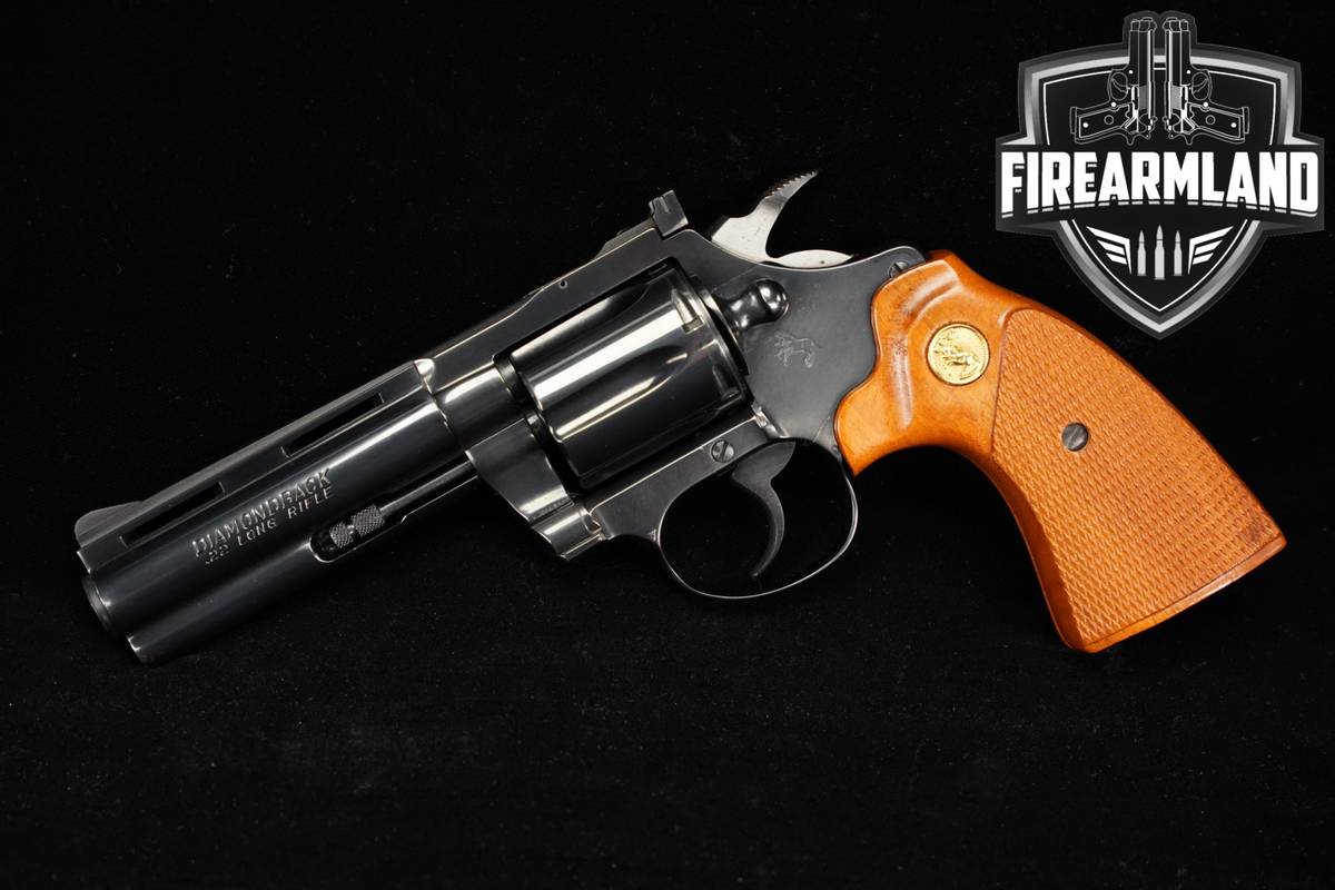 1976 Colt Diamondback 22 Long Rifle 22LR 4" Blued VENT-RIB BABY PYTHON