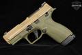 Smith & Wesson (S&W) M&P Shield X Thumb Safety 9mm Luger Two-Tone FDE & OD Green in Excellent Condition Image 4