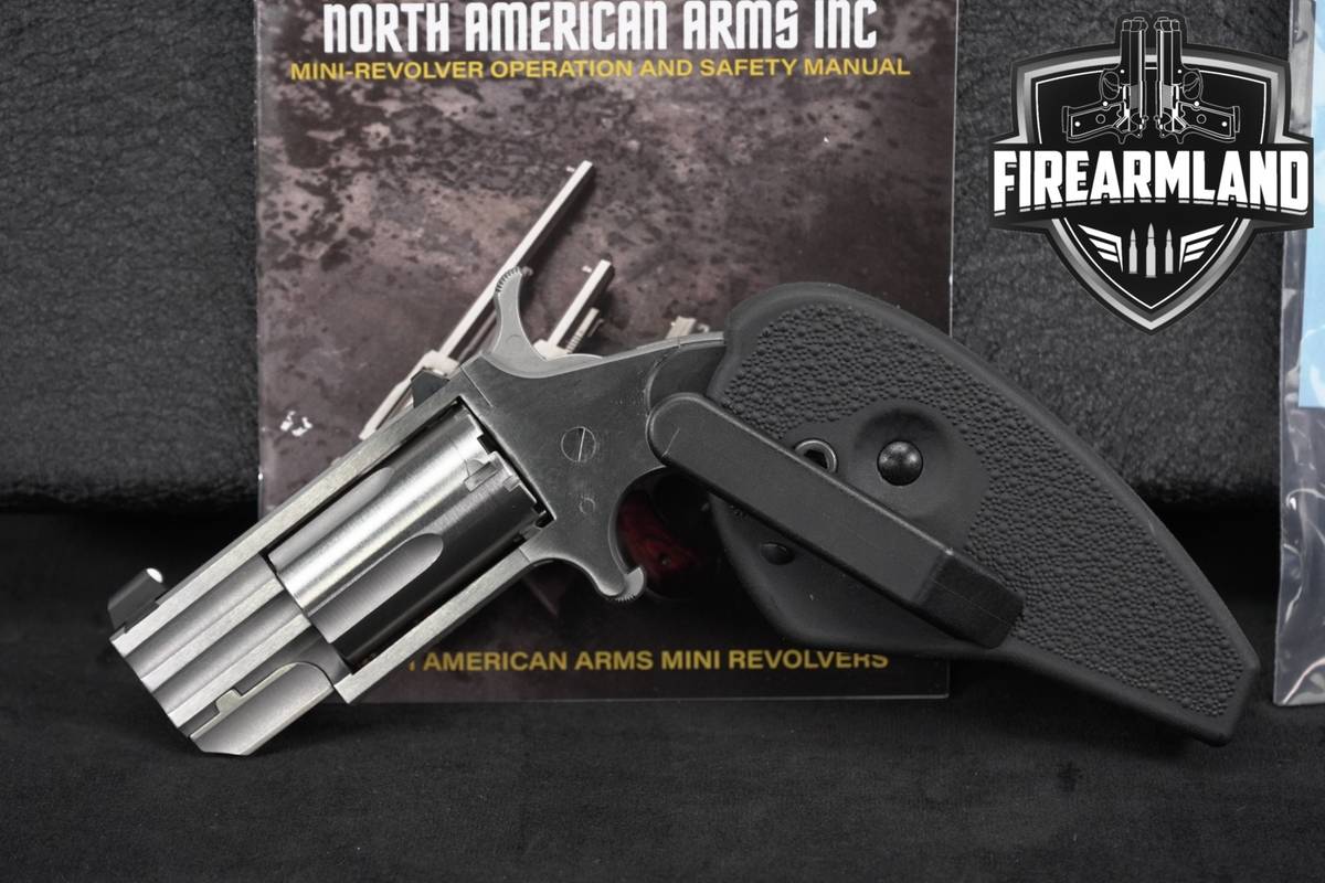 North American Arms NAA Pug 22 WMR 1" Folding Holster Grip +ORIG CASE