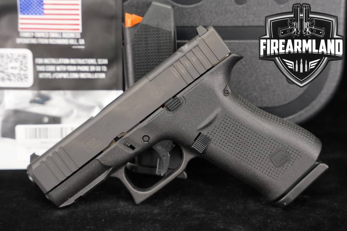 Glock 43X MOS G43X 9mm 3.41 +2 MAGS & ORIG CASE