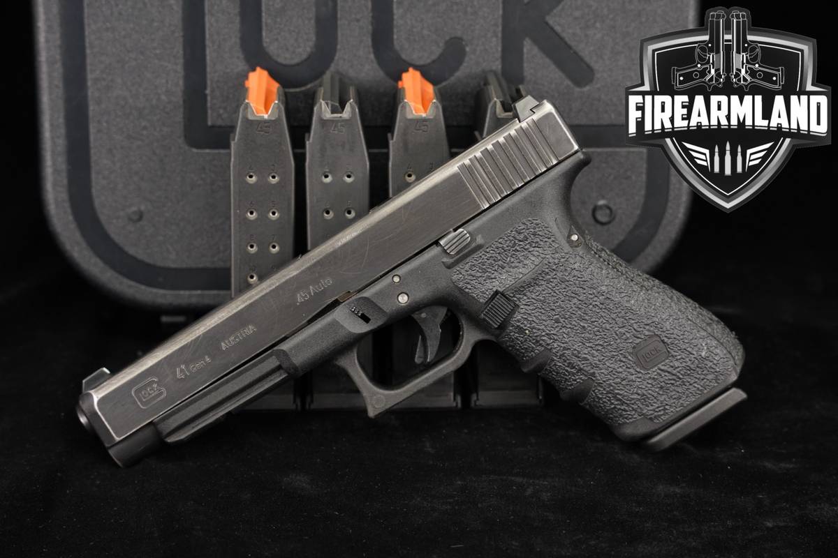 Glock 41 Gen4 G41 Gen 4 45 ACP 5.31 Long Slide +5 MAGS, CASE