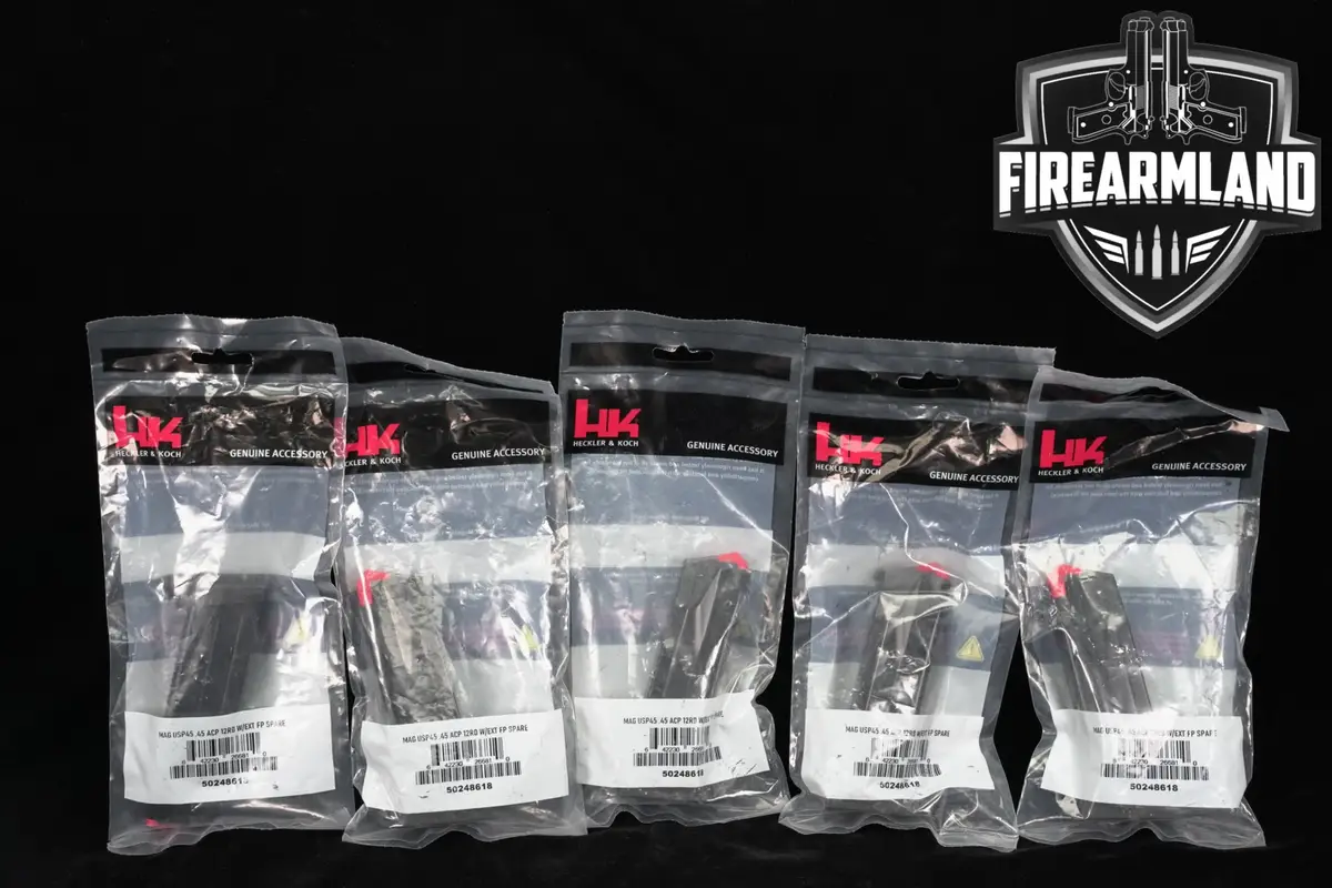 FIVE 5 Heckler & Koch H&K USP (USP45) 12-Round Magazines .45 ACP Mags