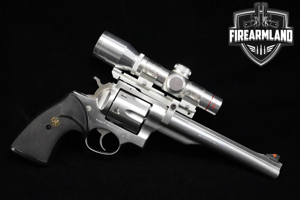 HUNTING 1985 Ruger Redhawk 44-Magnum 7.5" Stainless Ruger-Redhawk +OPTIC