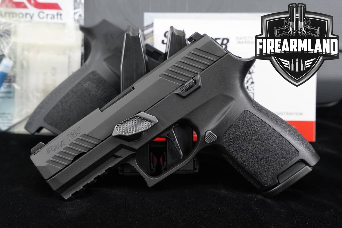 PACKAGE! DUAL CALIBER Sig Sauer P320 Compact 9mm P 320 +3 MAGS & ORIG CASE