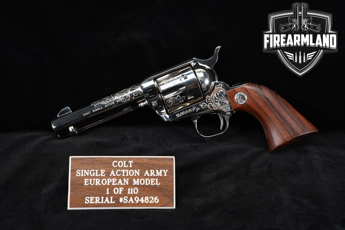 1991 1 Of 110! Colt Single Action Army Third Gen European Model Custom Shop