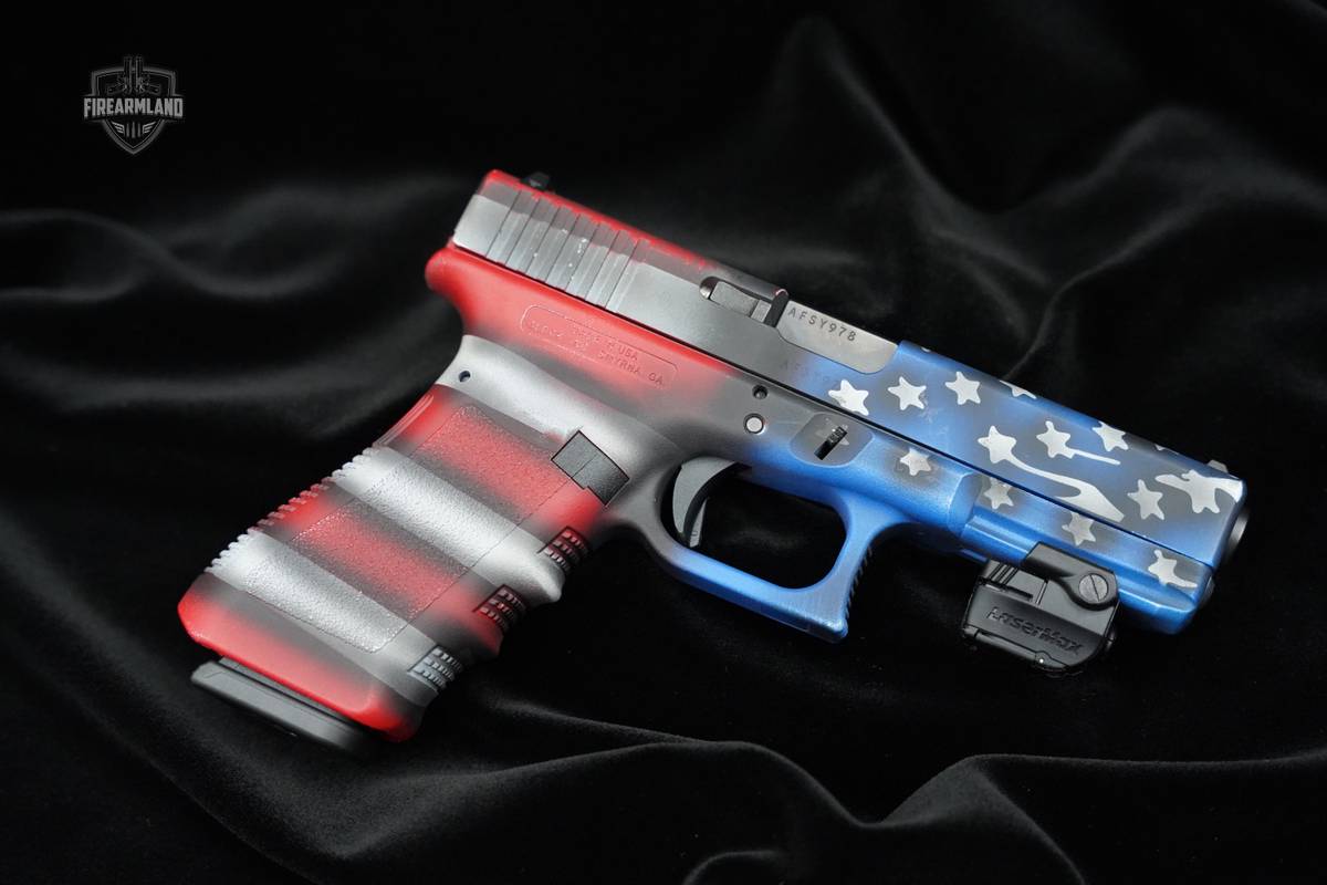 Glock 17 Gen3 American Flag Cerakote 9mm Pistol + LaserMax Glock G17 9 mm