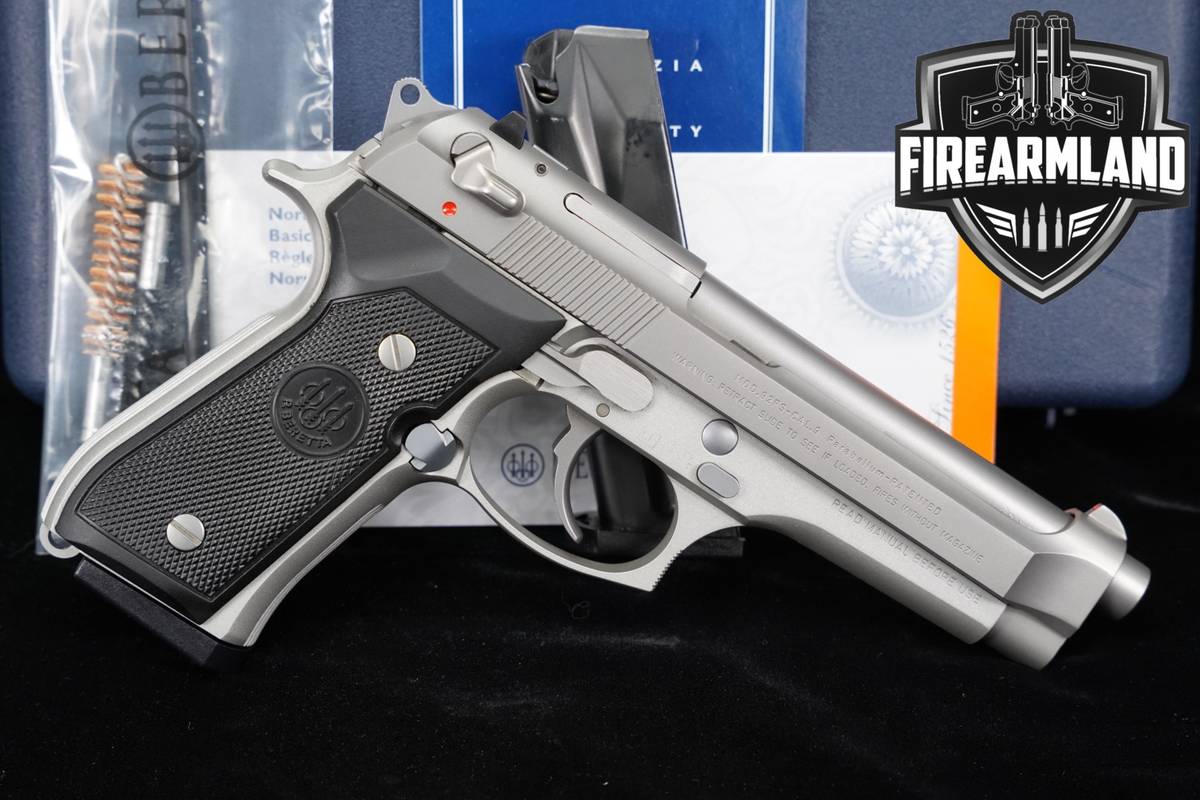 Beretta Model 92FS Inox Ghost 9mm 4.9" Stainless 92-FS +2 MAGS & ORIG CASE