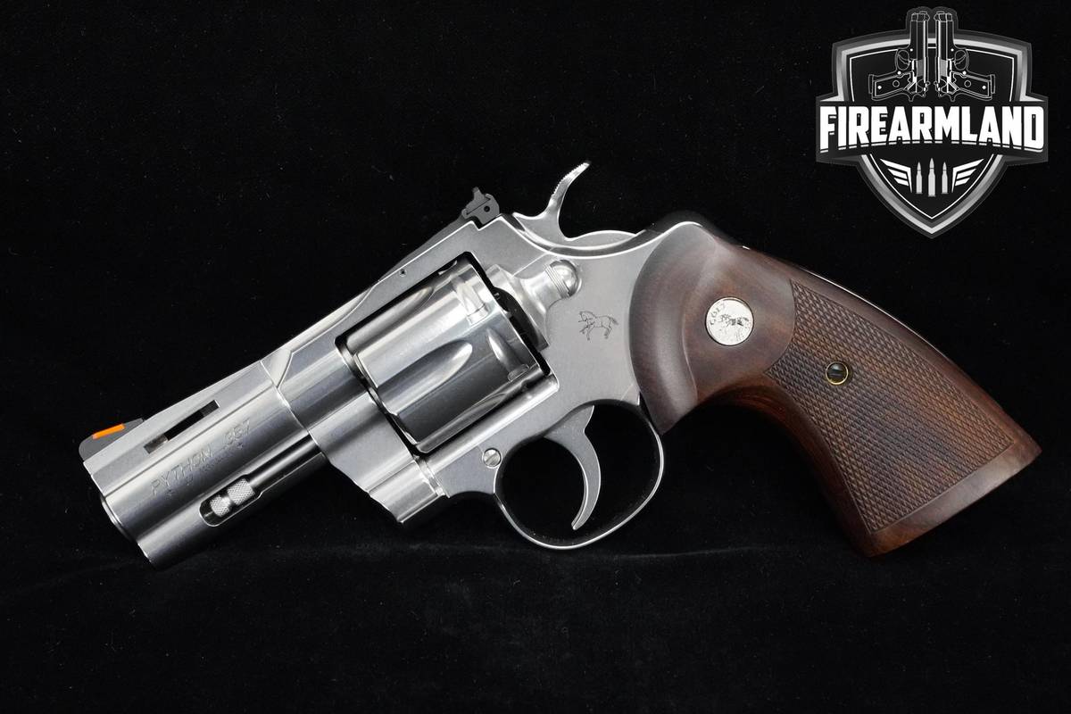 SNAKE-GUN Colt Python 357-Magnum 3" Stainless Colt-Python ORIG CASE