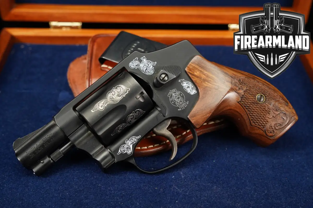 Smith & Wesson Model 442-1 Engraved S&W 38 Special +P 1.875" +HOLSTER, CASE