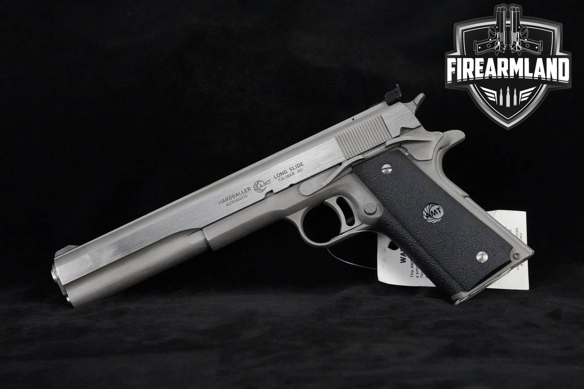 AMT Hardballer Longslide 45-ACP 7" AMT Hardballer Colt Gold-Cup 1911 OG-BOX