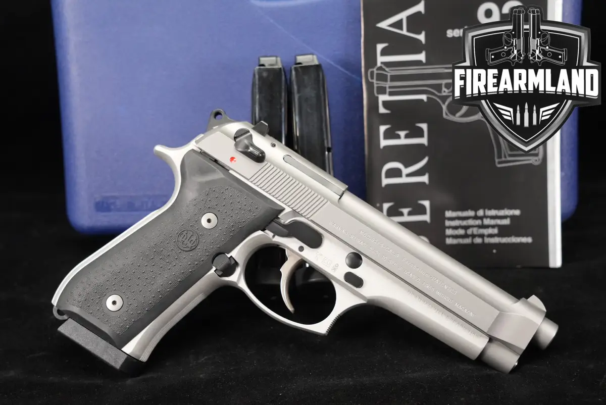 P Beretta 92FS Inox 9mm 4.9" Two-Tone Stainless & Gray 92 FS +ORIG CASE