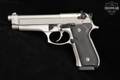 2019 P. Beretta 92FS Inox 9mm Luger Two-Tone Stainless & Gray in Very Good Condition Image 4