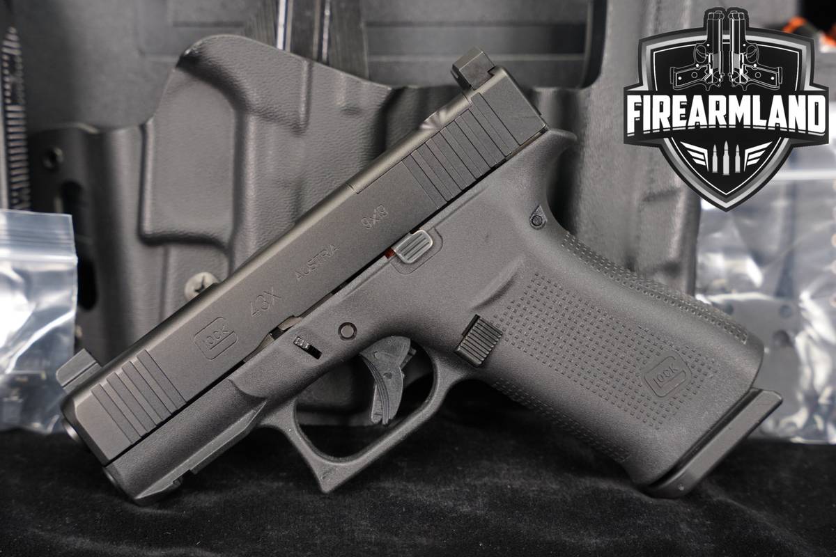 Glock 43X MOS G43X 9mm 3.41 +3 MAGS, ORIG CASE & HOLSTER