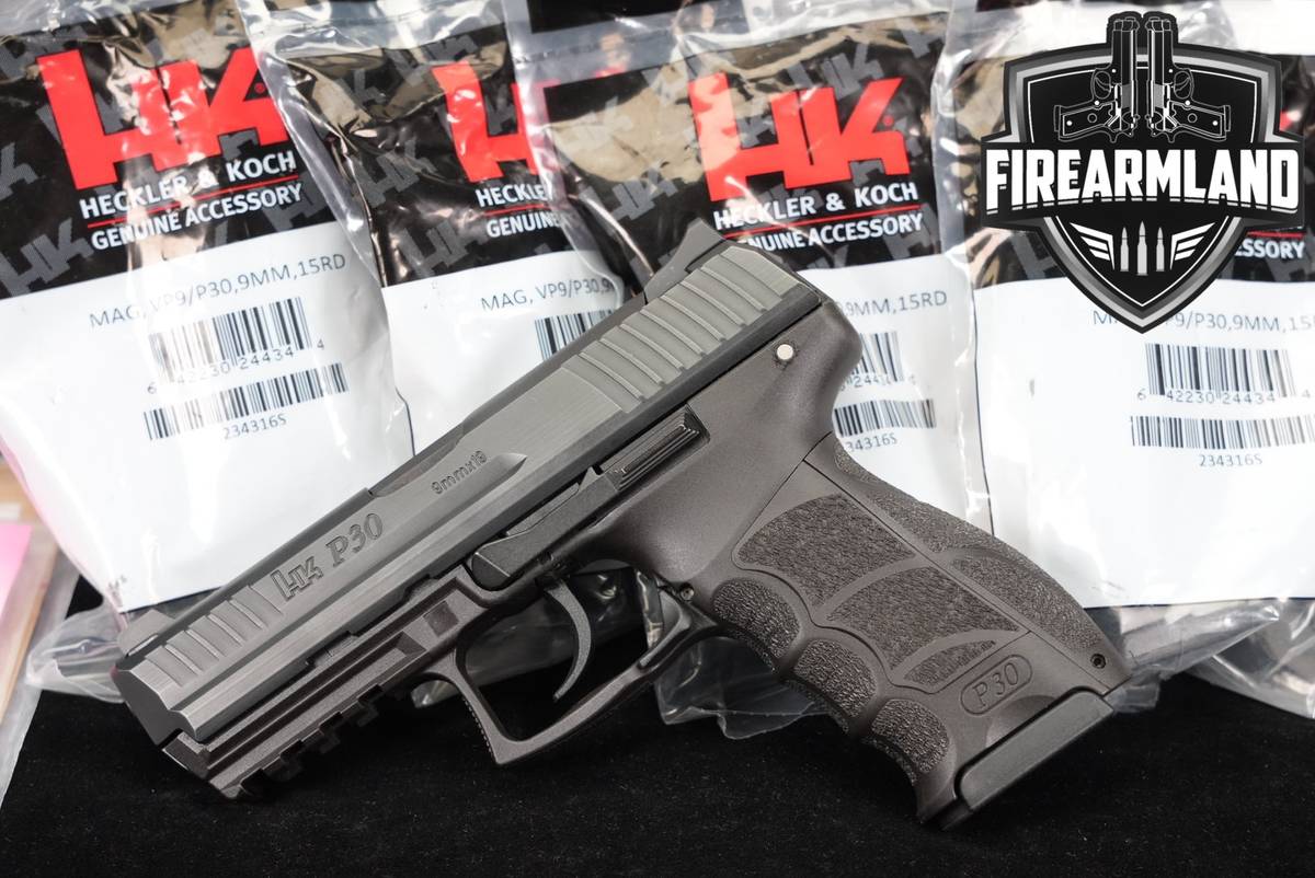 Heckler & Koch P30 LEM 9mm 3.86" H&K P 30 +5 MAGS, ORIG CASE & HOLSTER