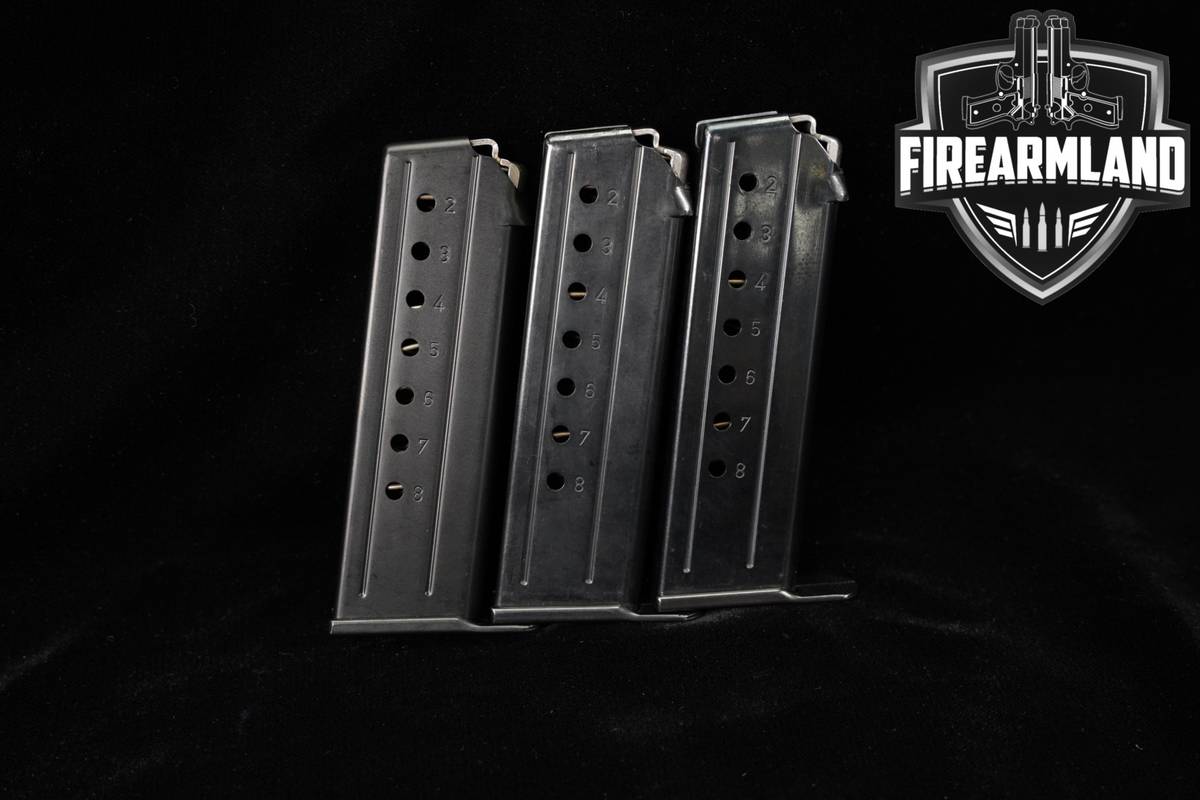Heckler & Koch H&K THREE 3 P7 PSP P7M8 8-Round 9mm Magazines P-7 Mags