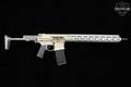 Q Honey Badger Rifle .300 AAC Blackout (7.62x35mm) Two-Tone Tan & Gray in Very Good Condition Image 3
