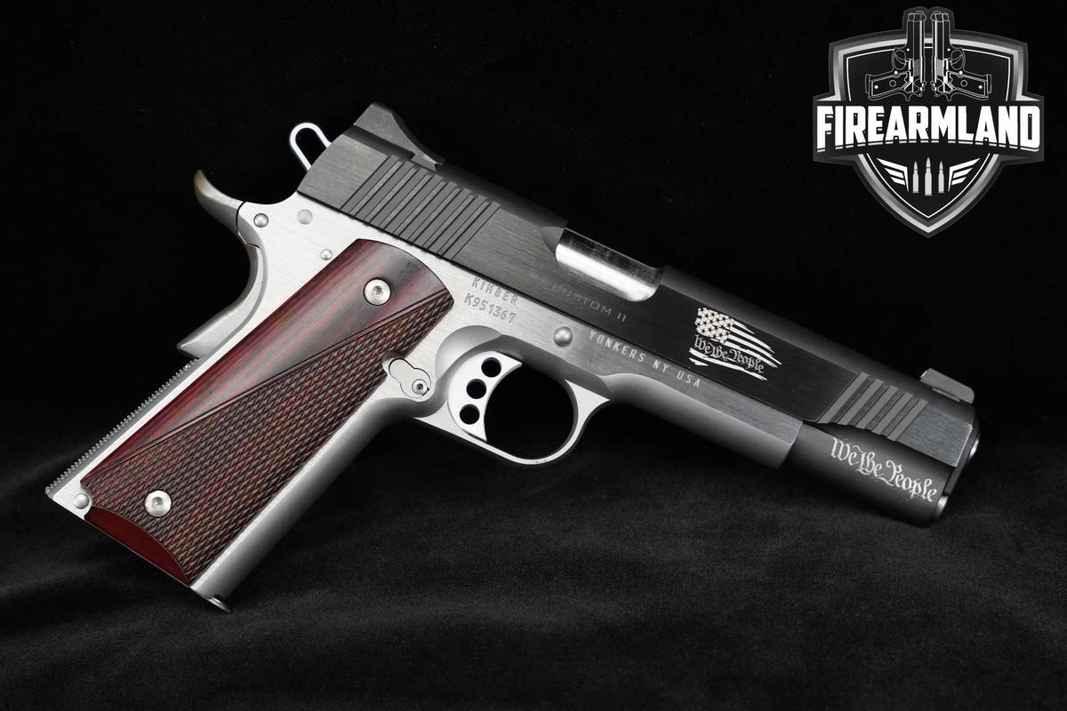 WE THE PEOPLE! Kimber Custom II Engraved 45-ACP 5" 1911 +ORIG CASE