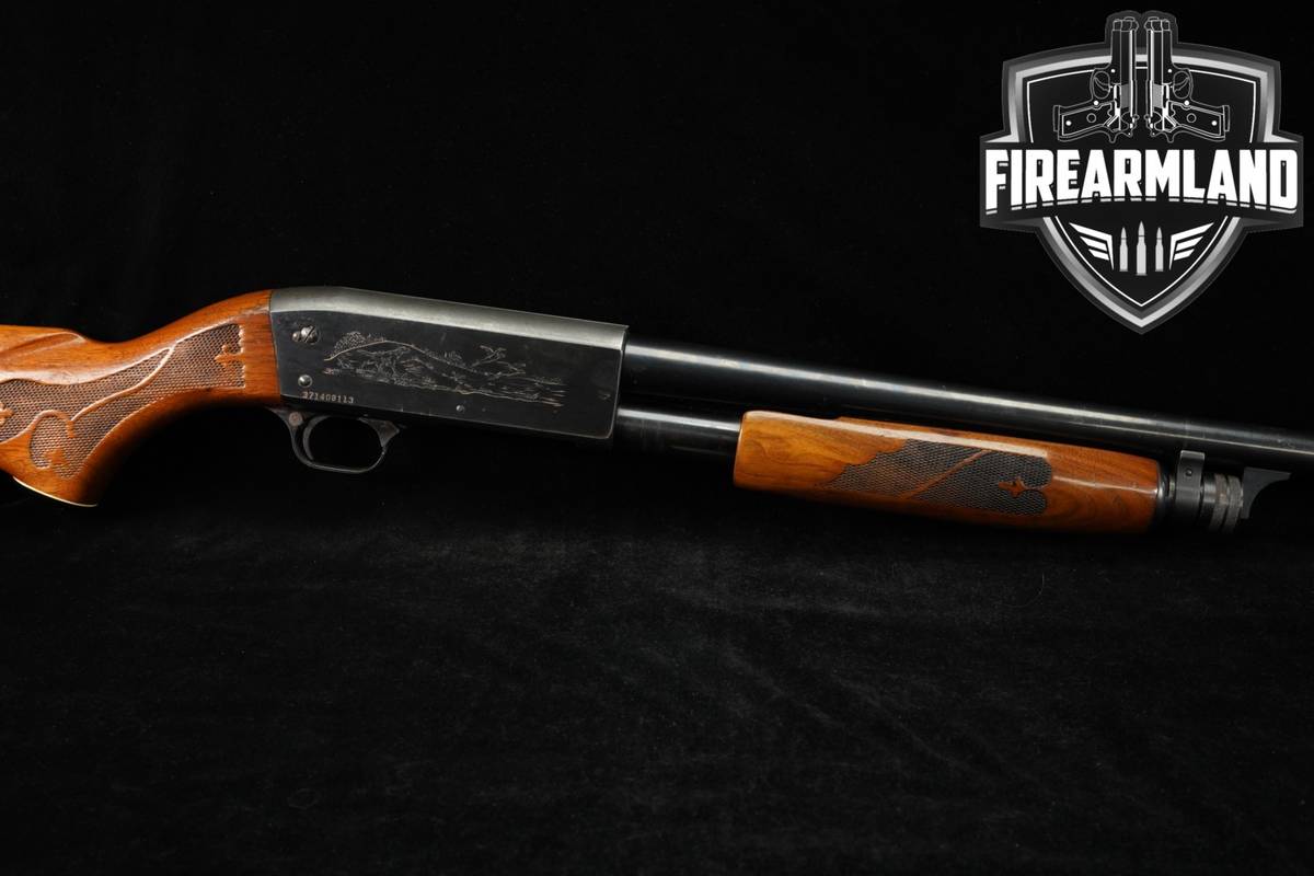 Ithaca Model 37 Featherlight 12-Gauge Blued & Walnut FACTORY ENGRAVED M37