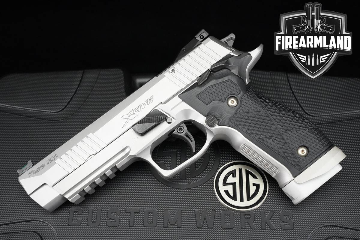 Sig Sauer P226 X-Five Custom Works 9mm 5" Stainless +3 MAGS & ORIG CASE