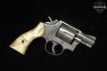 1961-1962 Smith & Wesson (S&W) Model 10 .38 Spl. Bright Nickel in Fair Condition Image 2