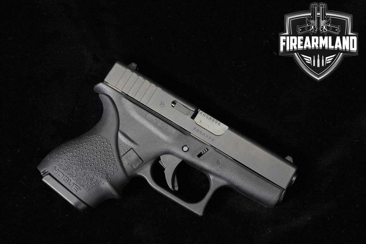 Glock 42 380 ACP 3.25" Black DLC Glock G42 G-42 +2 MAGS & ORIG CASE