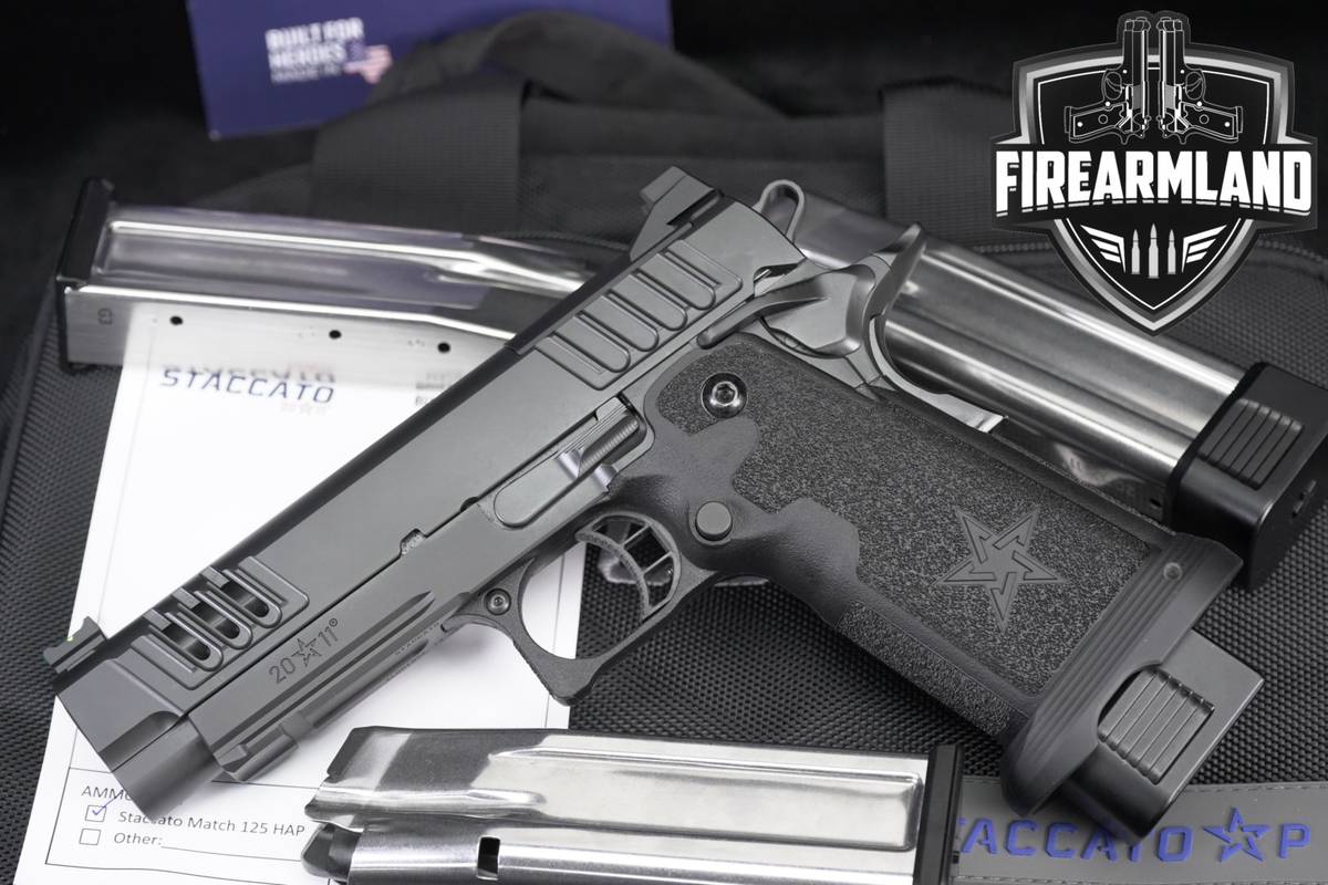 Staccato STI P Optic Ready 9mm 2011 4.4" Rail +4 MAGS & ORIG CASE