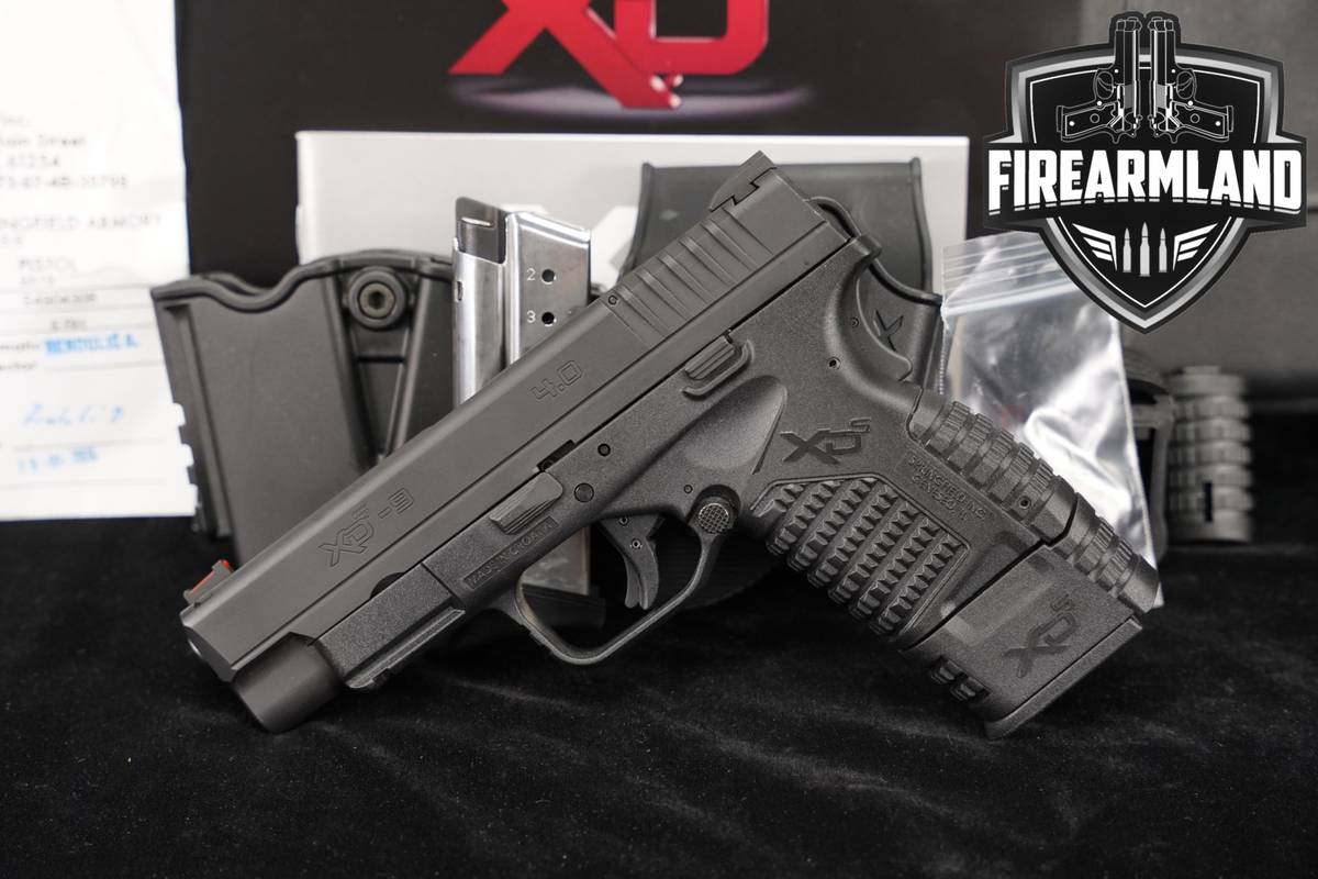 Springfield Armory XD-S 9 4.0 9mm 4" XDS XDS9 +2 MAGS, ORIG CASE & HOLSTER
