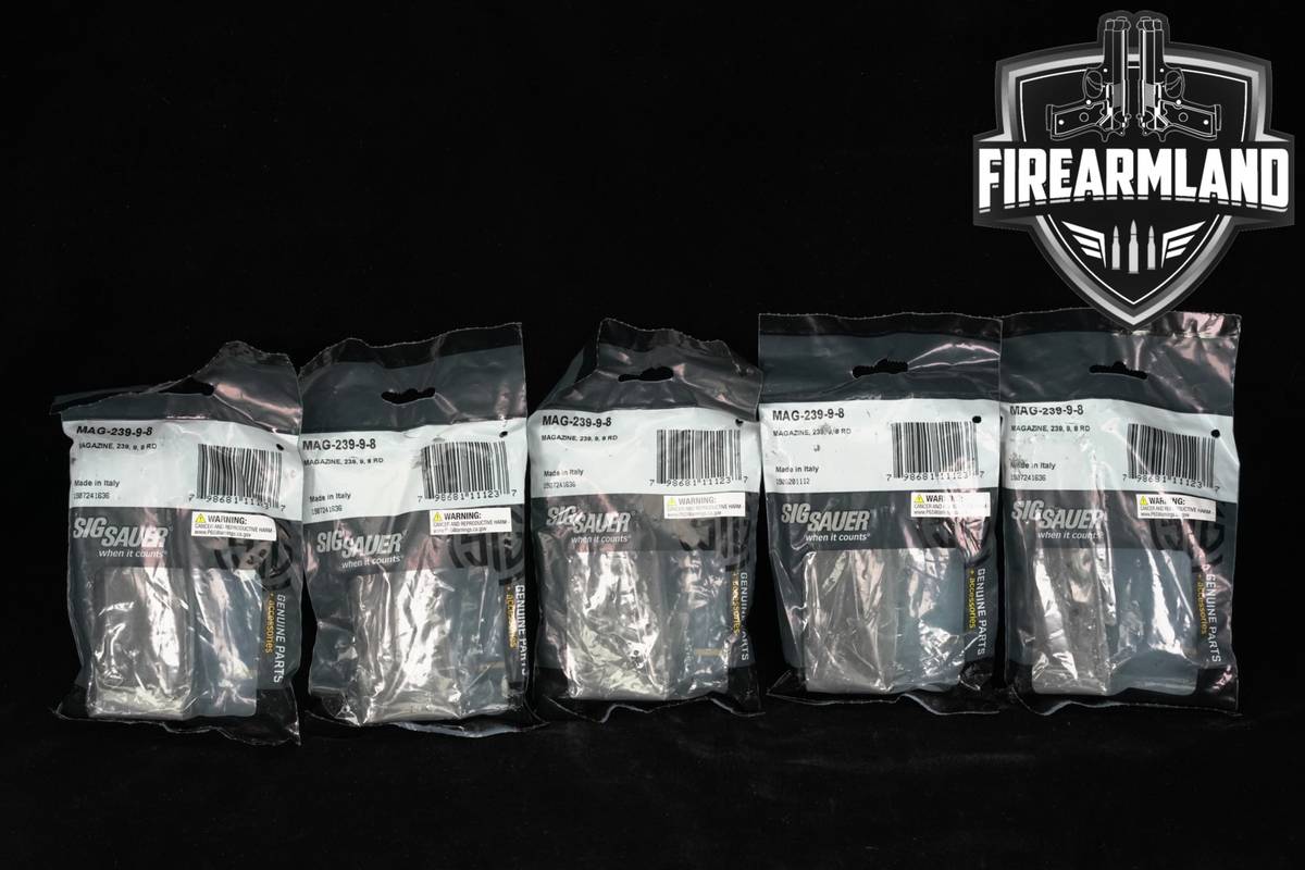 Sig Sauer FIVE (5) P239 8 Round Magazines 9mm Luger P-239
