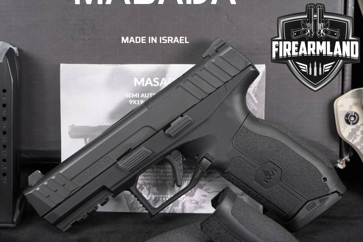 IWI Masada ORP 9mm 4.1" Defense Pistol +2 MAGS, ORIG BOX & HOLSTER