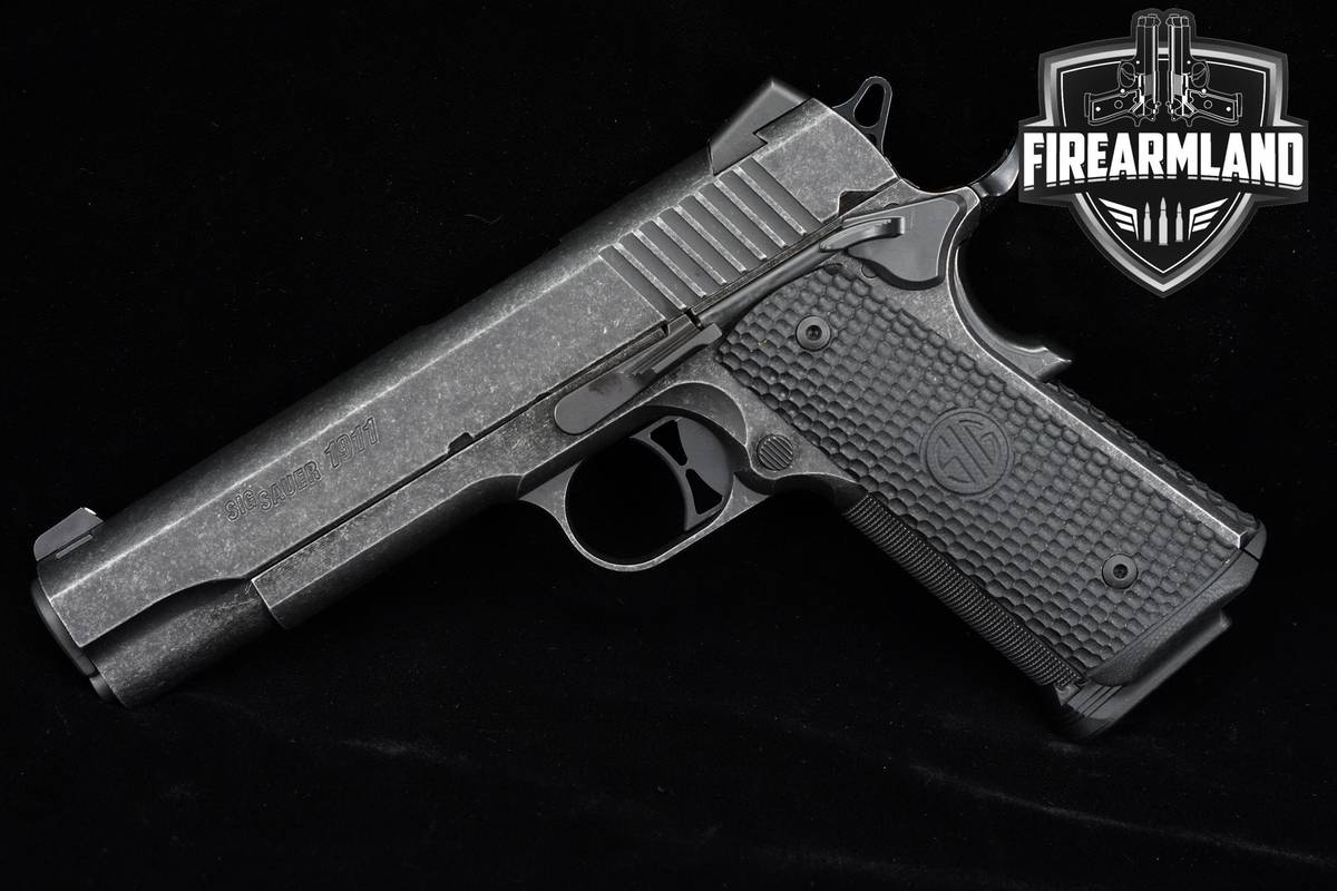 Sig Sauer 1911 45 ACP 5" SAO Distressed 1911A1 Pistol +2 MAGS & ORIG CASE