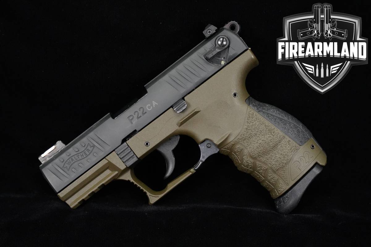 Walther P22 CA Military 22LR 3.42" Two-Tone P-22 ORIG CASE
