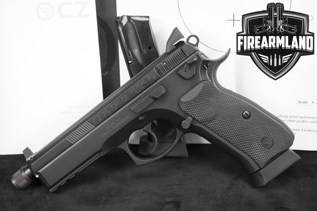 CZ 75 SP-01 Tactical, THREADED 9mm 5" SP01 CZ75 +2 MAGS & ORIG CASE