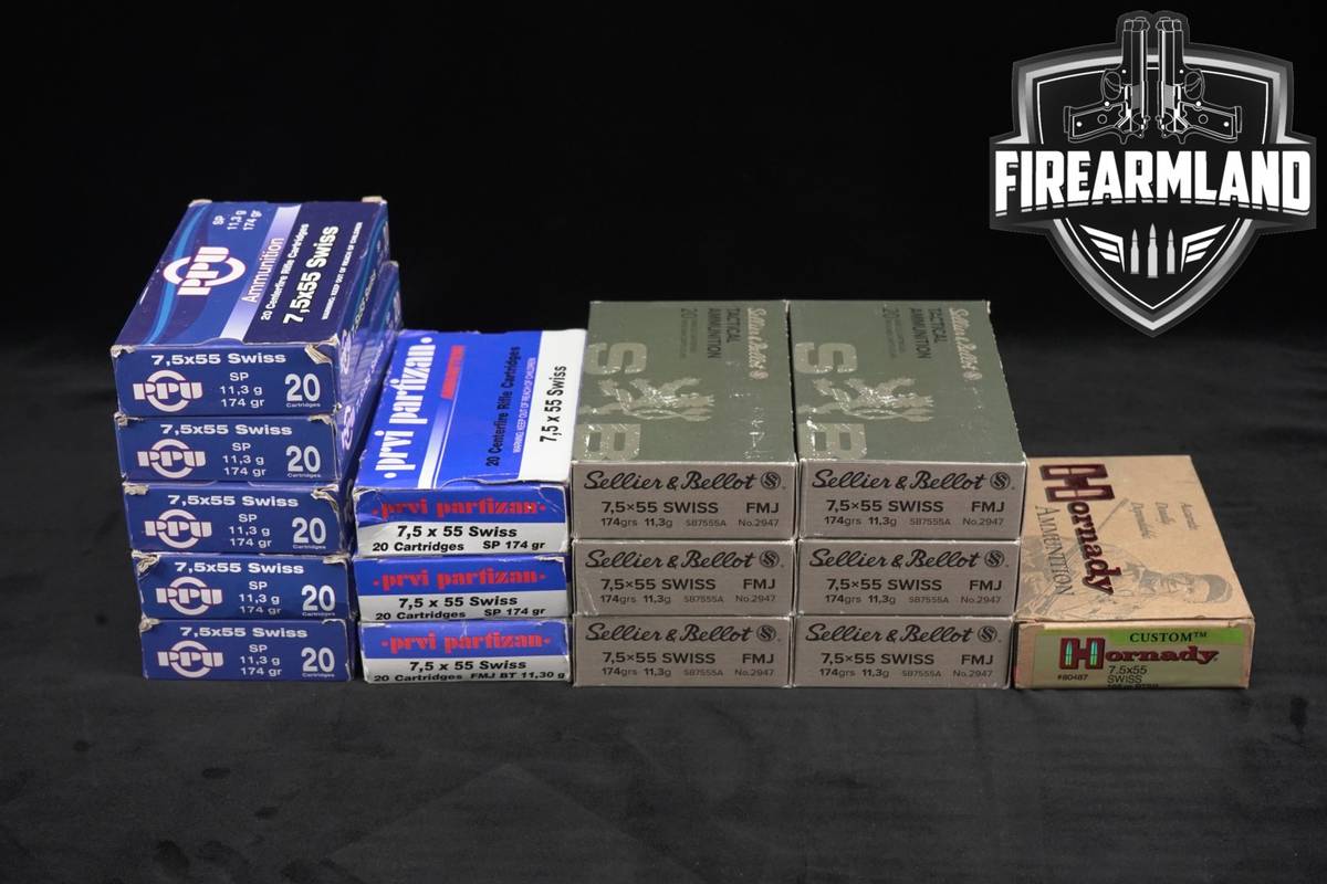 300 RDS! 7.5x55mm Swiss Ammo Ammunition