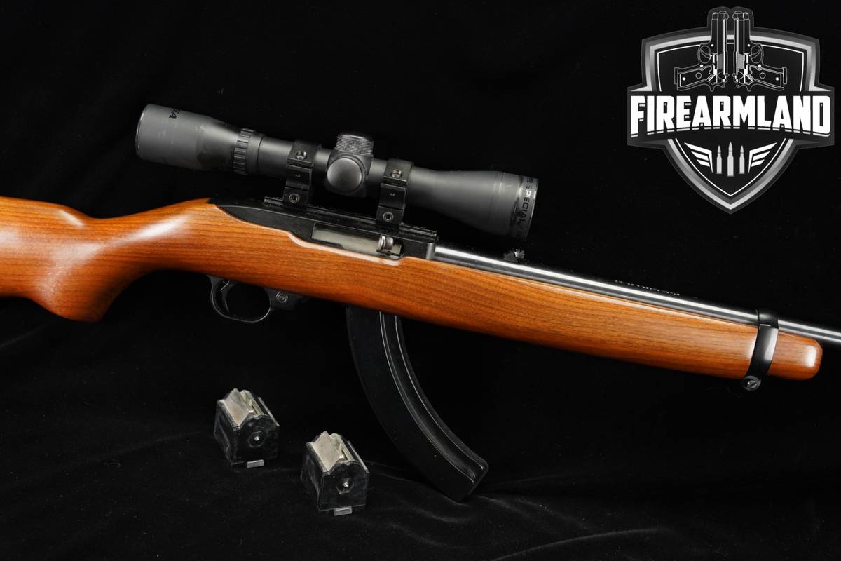 Ruger 10/22 Carbine 22LR 18.5" Black & Hardwood 1022 +3 MAGS, BSA SCOPE