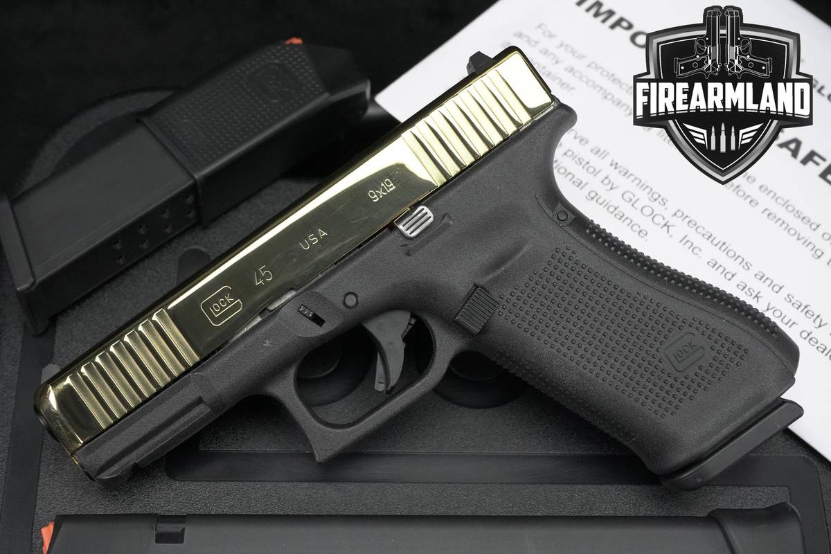 CUSTOM GOLD Glock 45 G45 Gen5 9mm 4.02 Gen 5 +3 MAGS