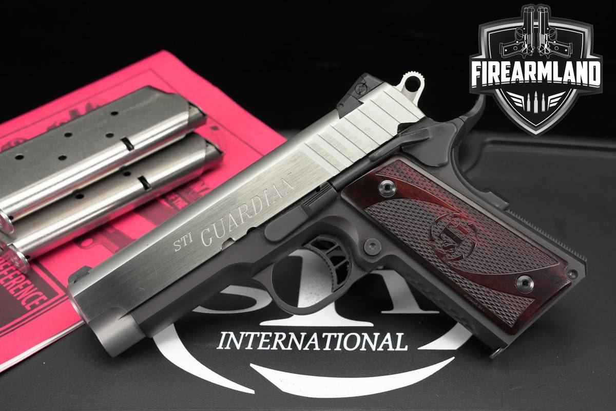 STI Guardian 1911 45-ACP 3.9" Two-Tone Stainless & Blued +3 MAGS & OG CASE