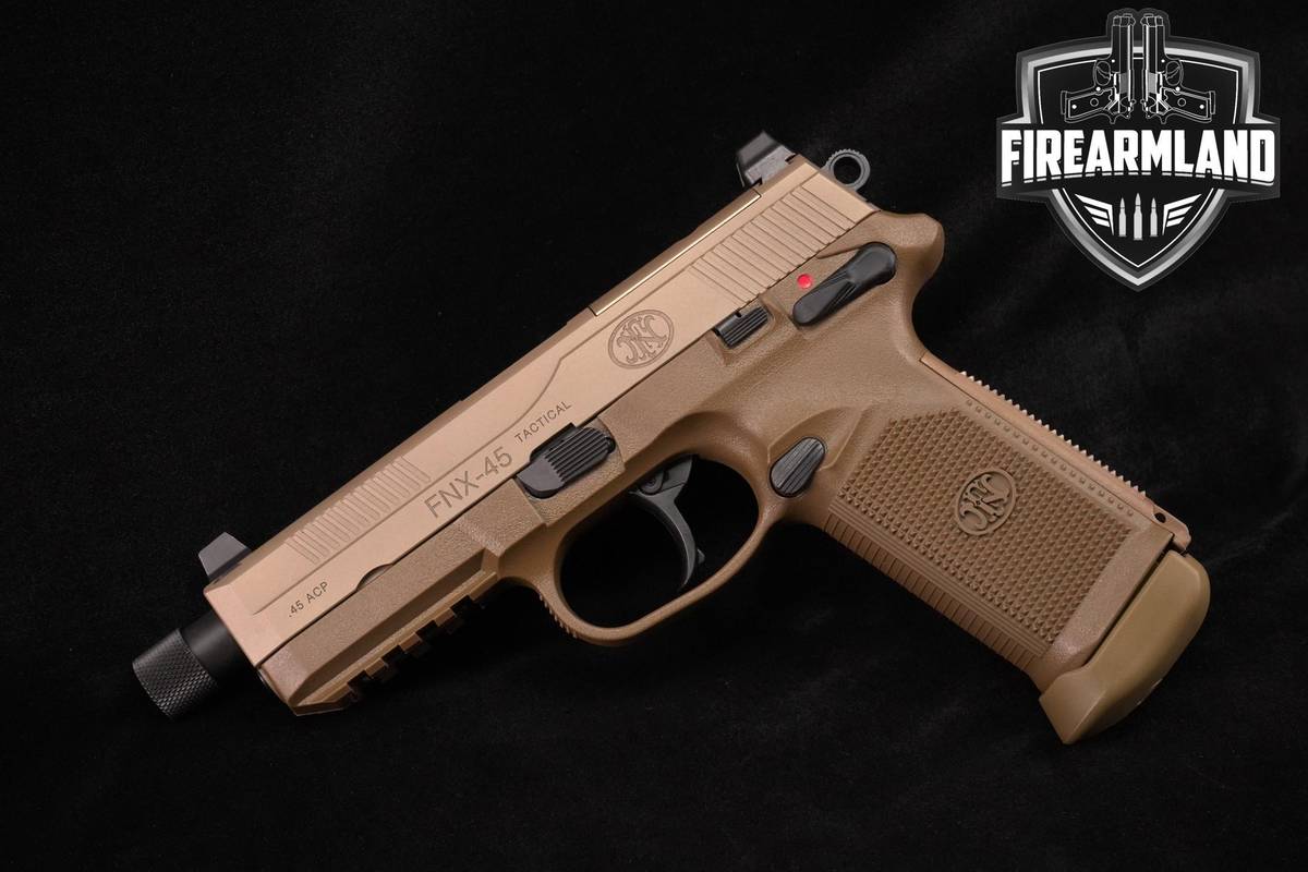 FN FNX-45 Tactical 45ACP 5.3" FDE 45T FNX45 Defense Duty Pistol+2 MAGS