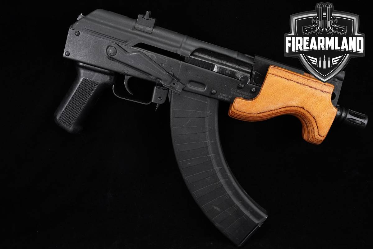 COMPACT Cugir Draco Micro 7.62x39 AKM AK 6.25" Black & Wood +2 MAGS