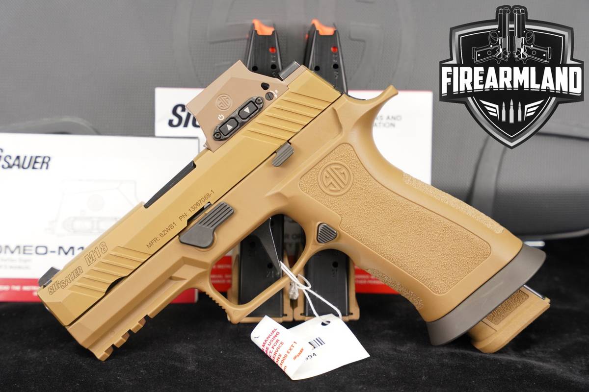 Sig Sauer P320-M18X RX 9mm P 320 M 18 M18 +3 MAGS, ORIG CASE, ROMEO OPTIC