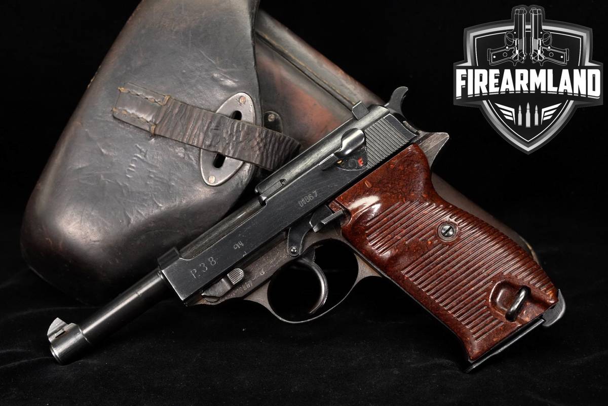 WWII 1945 Spreewerk P.38 Cyq 0-series Late-War 9mm P 38 DA/SA GROTTAU