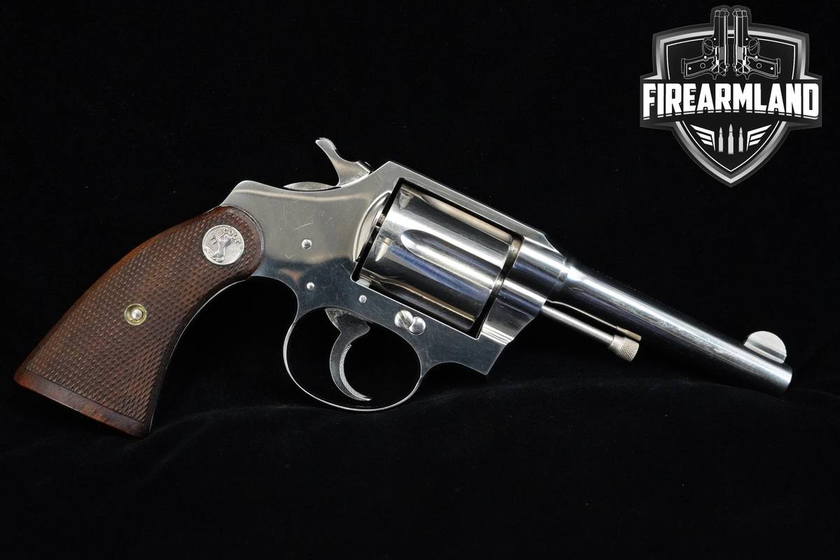 MINTY 1930 Colt Police Positive Special 32-20 Win NICKEL 4" Colt +ORIG BOX