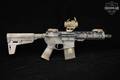 Palmetto State Armory (PSA) PA-15 .300 AAC Blackout (7.62x35mm) Two-Tone Gray & Tan in Very Good Condition Image 3