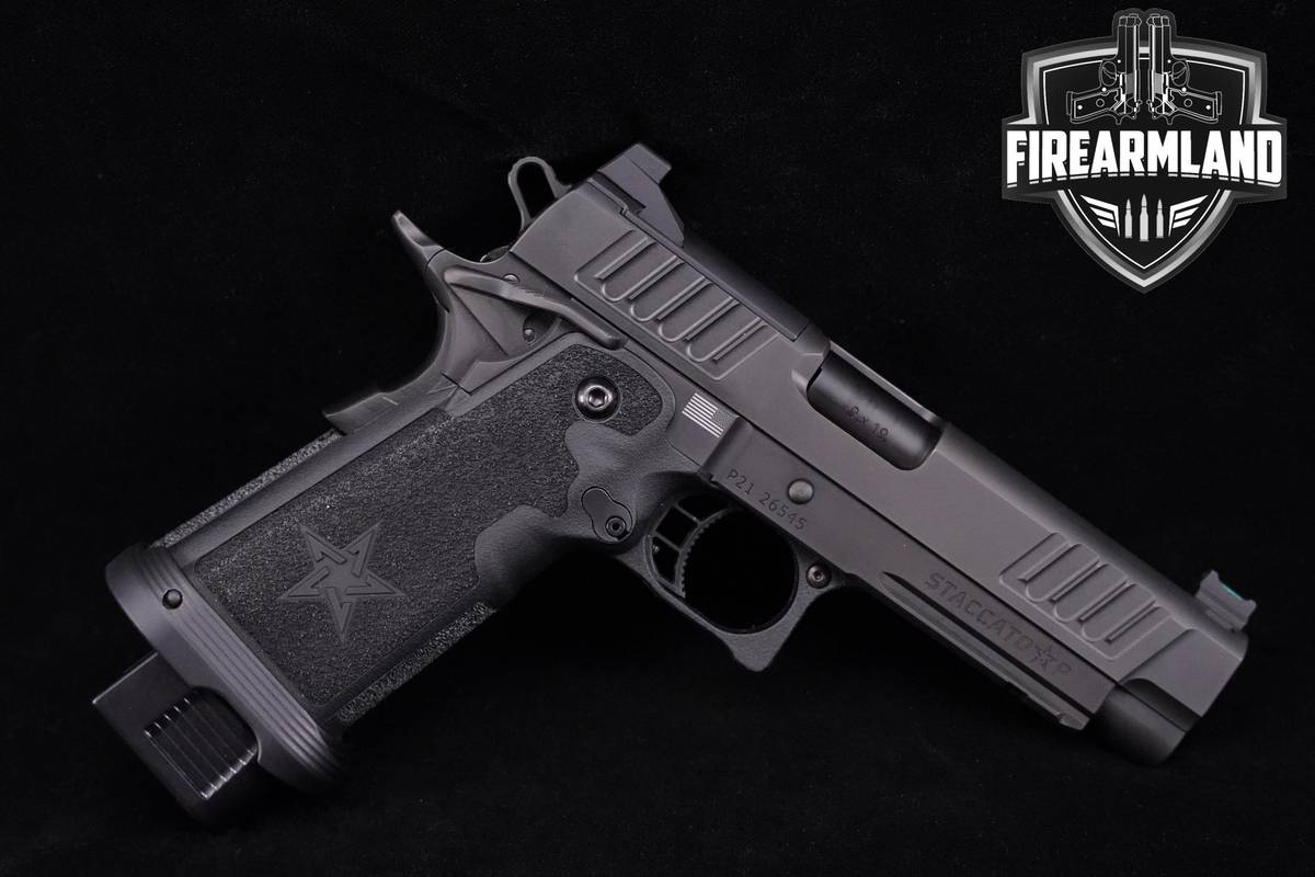 Staccato P 2011 9mm 1911 4.4" Black DLC STI +3 MAGS, ORIG CASE & HOLSTER