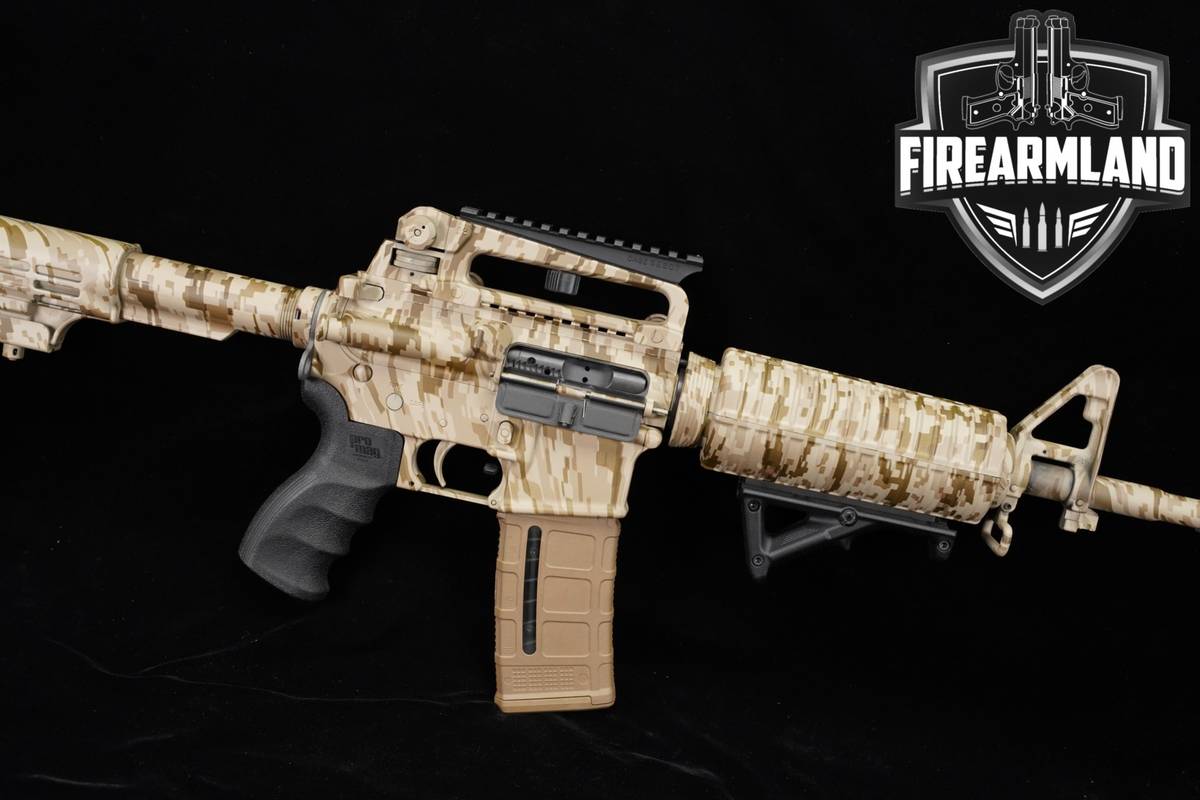 DPMS Panther Arms Model A-15 5.56 NATO AR15 16" Desert Digital Camo Rifle