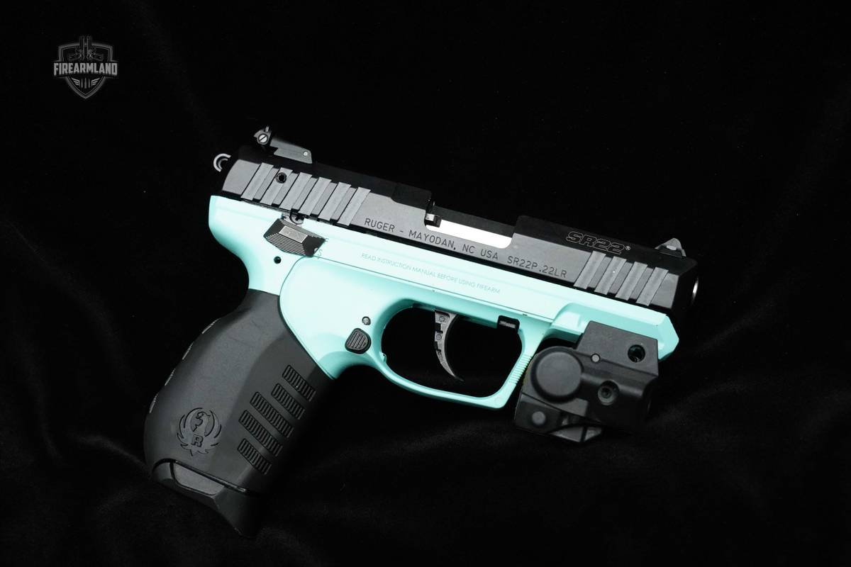 Ruger SR22 22LR Turquoise Cerakote Pistol w/ extras Ruger 22 LR SR22 22Long