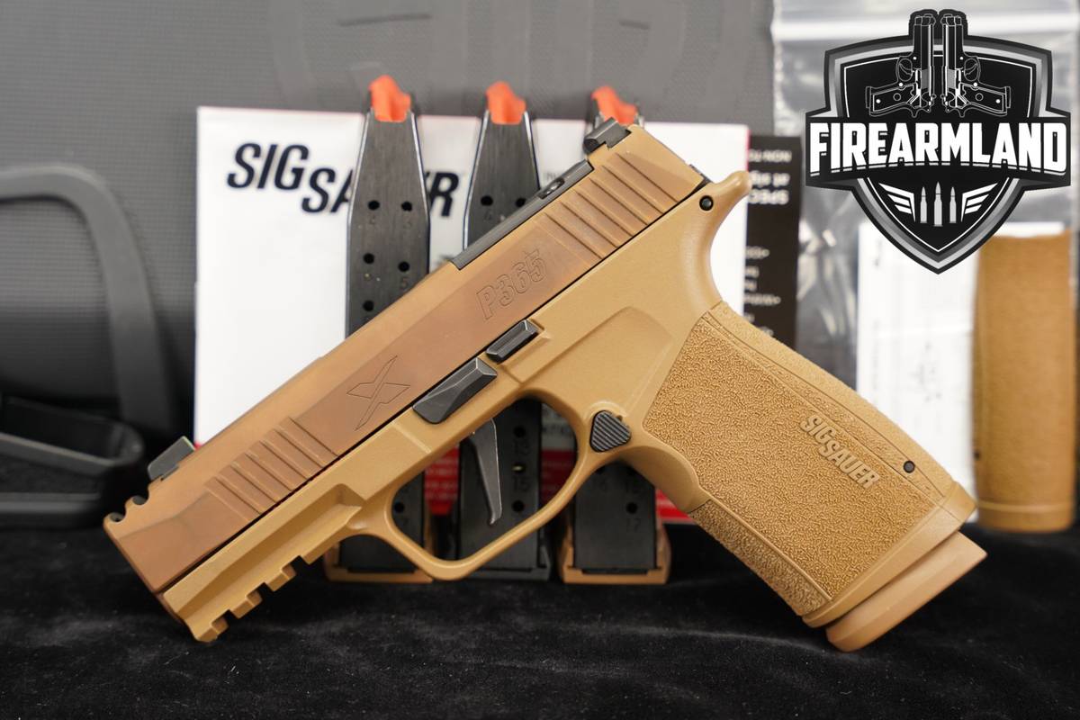 LIMITED Sig Sauer P365 X-MACRO COMP 2A Edition 9mm Tan +4 MAGS & ORIG CASE