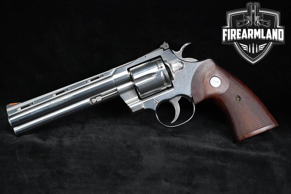Colt Python 357 Magnum 6" Stainless Full-Lug+ORIG CASE